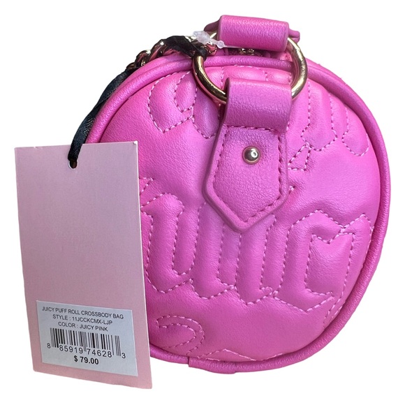 Juicy Couture Los Angeles NWT Juicy Pink Quilted Heart Jelly Roll Bag (P056) - Picture 7 of 11